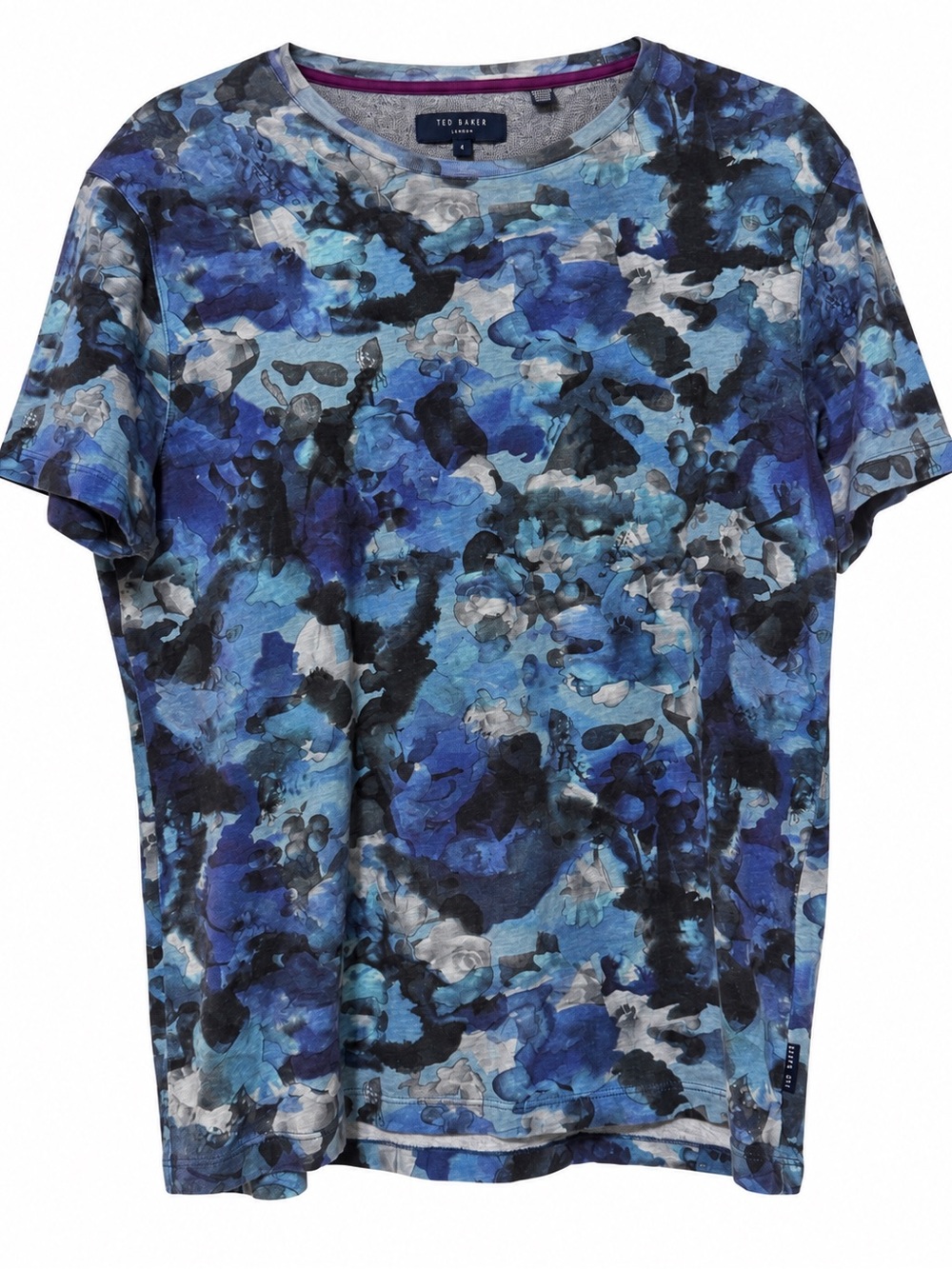 Ted Baker Multi-Blue Floral Crew Neck Tee